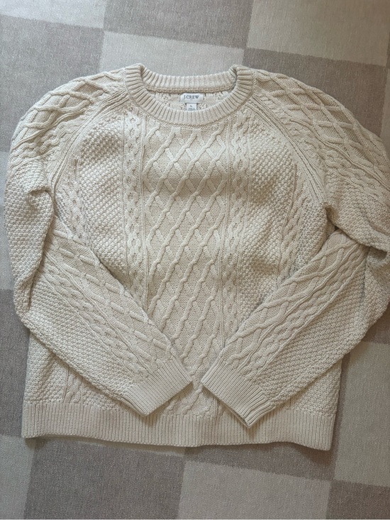 J. Crew Sweaters - J. Crew Cream Cable Knit Crewneck Sweater